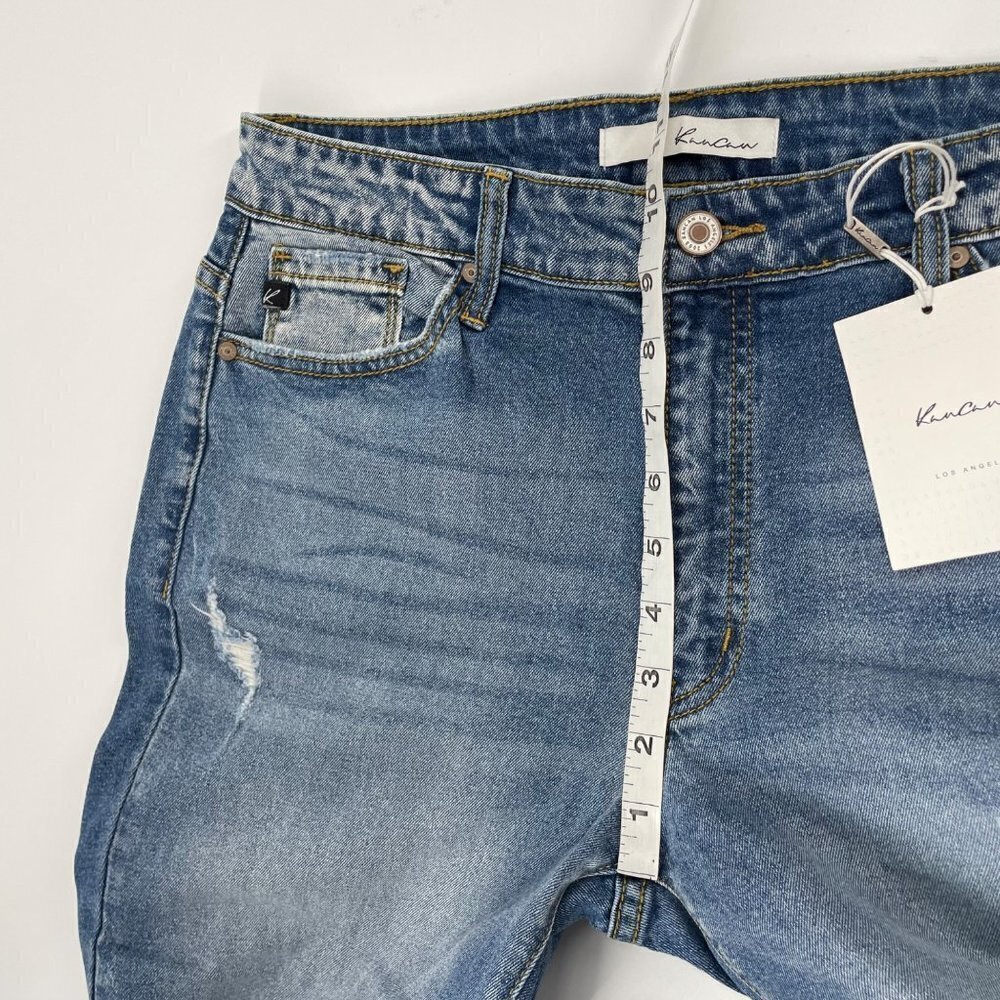 NWT Kancan Gainesville High Rise Folded Hem Skinny Distressed Jeans Womens 28 - Picture 8 of 11